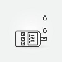 Glucose Meter vector concept outline icon or symbol