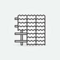 Roof Installation vector concept thin line icon or sign