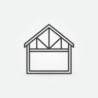 Roof Truss System vector concept thin line icon