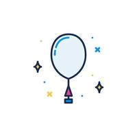 Weather Balloon vector Radiosonde concept colored icon or sign