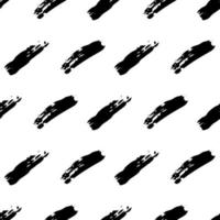 Seamless pattern with dark hand drawn scribble smear on white background. Abstract grunge texture. Vector illustration