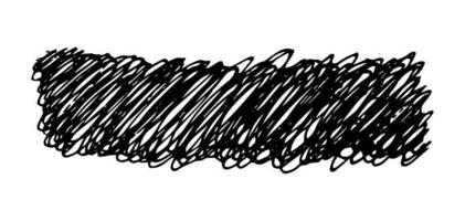 Sketch scribble smear. Black pencil drawing in the shape of a rectangle on white background. Great design for any purposes. Vector illustration.