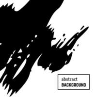 Hand drawn background with abstract brush strokes. Minimal black and white banner design. Vector illustration