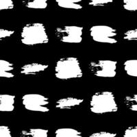 patrón sin costuras con frotis de garabatos dibujados a mano blanca sobre fondo oscuro. textura grunge abstracta. ilustración vectorial vector