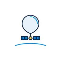 Radiosonde vector Solar Powered Weather Balloon concept colored icon