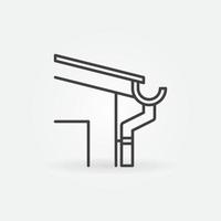 Roof Gutter System vector concept outline icon