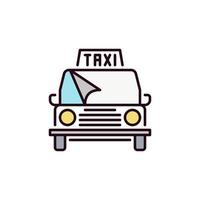 Taxi envolver y publicidad vector concepto de colores icono o logo