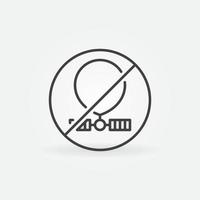 Radiosonde Forbidden vector Weather Balloon Ban concept thin line icon