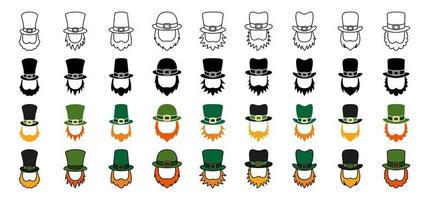 Collection of design elements for Leprechaun vector