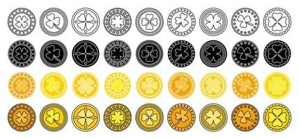 colección de diseño elementos para moneda vector