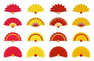Folding Fan in flat style isolated vector