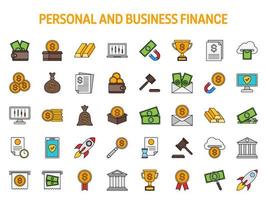 Collection of design elements for Personal and Business Finance vector