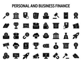 Collection of design elements for Personal and Business Finance vector