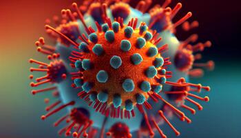 Closeup of Covid 19 Virus bacteria photo