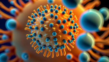 Closeup of Covid 19 Virus bacteria photo