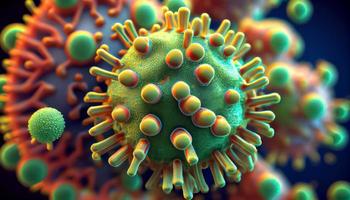 Closeup of Covid 19 Virus bacteria photo