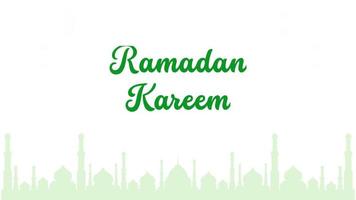 Ramadan kareem mosquée lanterne animation vert écran Contexte video