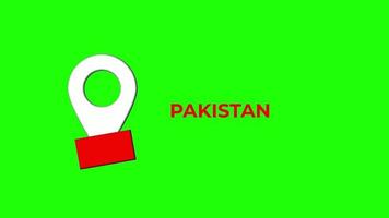 pin tracker van Pakistan Aan groen scherm video