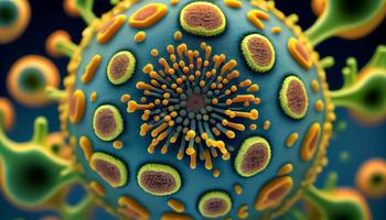 Closeup of Covid 19 Virus bacteria photo