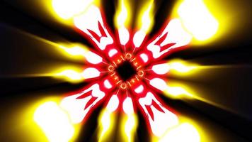 red yellow sci-fi rotate space light abstract background vj loop. High quality 4k footage video
