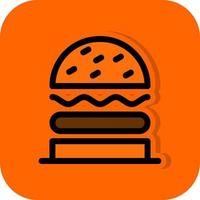 Burger Sandwich Vector Icon Design