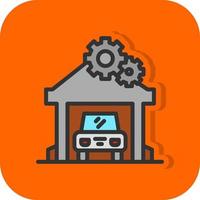 Car Repair Shop Vector Icon Design