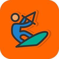 diseño de icono de vector de kitesurf