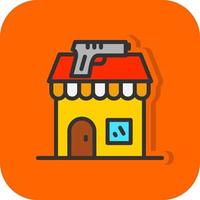 Gun Shop Vector Icon Design