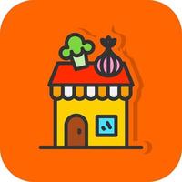 Vegetable Shop Vector Icon Design