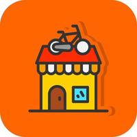 Bike Shop Vector Icon Design