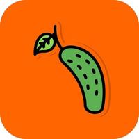 diseño de icono de vector de pepino