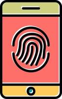 Fingerprint Mobile Vector Icon