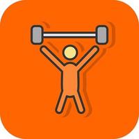 Weight Lifting Person Vector Icon Design