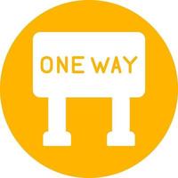 One Way Vector Icon