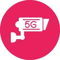 5g cctv cámara vector icono