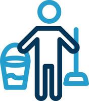 Cleaning Man Vector Icon Design