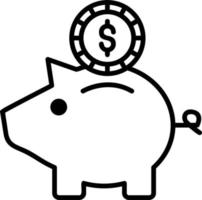 Piggy Bank Vector Icon