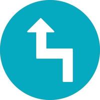 Zigzag Arrow Vector Icon