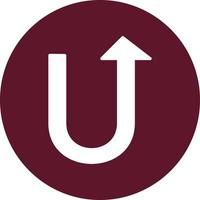 U Turn Vector Icon