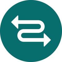 Zigzag Arrow Vector Icon