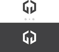 Alphabet letter icon logo GG, Letter logo vector