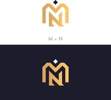 MN letters monogram icon logo vector