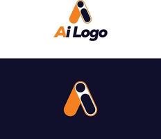 ai iniciales monograma letra texto alfabeto logo diseño. vector