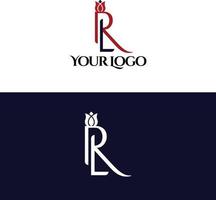 Abstract letter RL logo. This logo icon incorporate with abstract shape in the creative way. Its look like letter R and L. vector