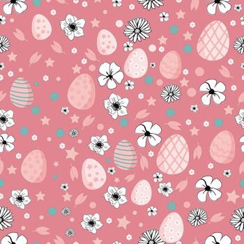 plano Pascua de Resurrección flor modelo vector