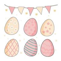Happy easter eggs clipart collection vector