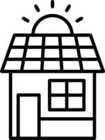 Solar House Vector Icon