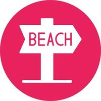 Beach Direction Vector Icon