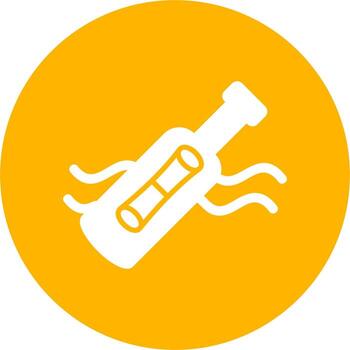 mensaje en un botella vector icono