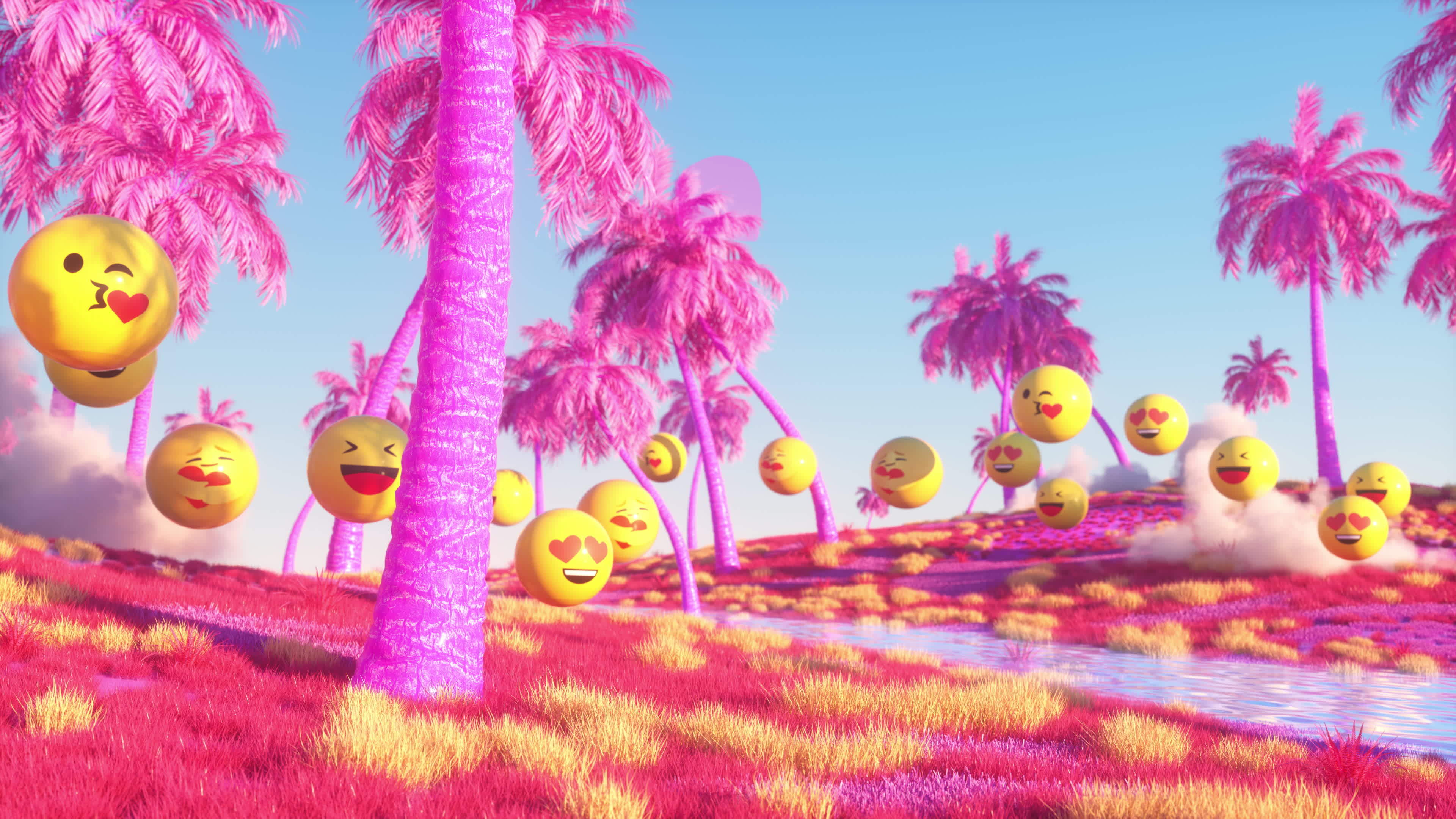 Palm tree emoji wallpaper